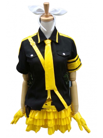 VOCALOID　黒と黄色 鏡音リン 衣装　コスプレ衣装　コスチューム
