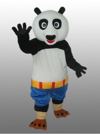 本格的 パンダ（青色パンツ）　熊猫　着ぐるみ　大人用　コスチューム