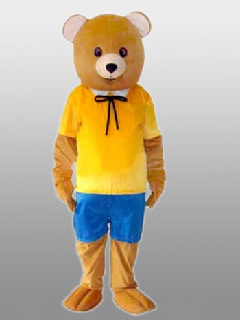 着ぐるみ くま　クマ　熊（黄色いシャツ） 本格的 変身 きぐるみ コスチューム 大人用
