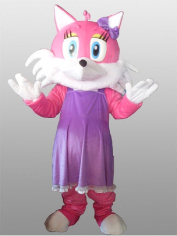 本格的 着ぐるみ　動物　キツネ　狐（紫色ワンピース）　変身 きぐるみ コスチューム 大人用