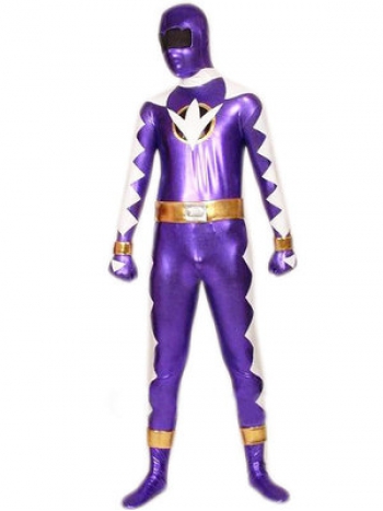 全身タイツ　 紫　男性　コスチューム スーパー戦隊