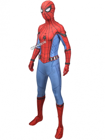 ★新登場★Homecoming Spider-Man 高級仕様 Puff Printed Spandex スパイダーマン ホームカミング スパイダーマン コスチューム コスプレ衣装 スーツ サイズ豊富 サイズオーダー可能 変装 仮装 コス 