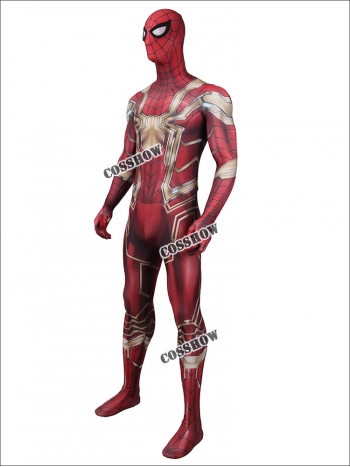 ♪Iron-SpiderMan アイアンスパイダーマン 全身タイツ 3Dプリント 立体裁断 Spider-Man スパイダーマン衣装 コスプレ衣装 コスチューム オーダーメイド