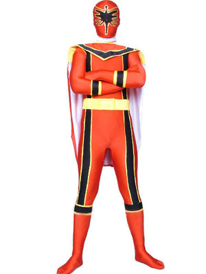 魔法戦隊マジレンジャー 全身タイツ オレンジ　男性　ベーススーツ コスチューム