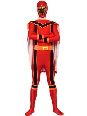 魔法戦隊マジレンジャー 全身タイツ　 赤　黒　男性　ベーススーツ コスチューム