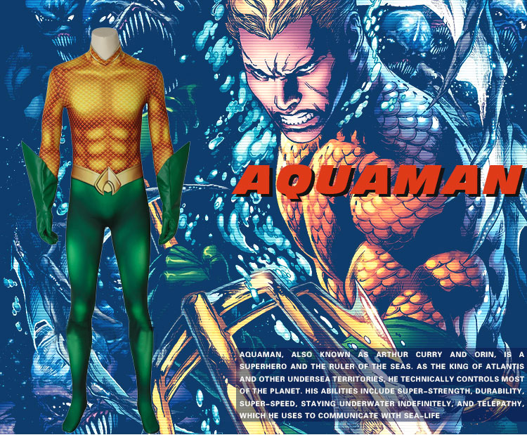Aquaman アクアマン アーサー・カリー コスプレ衣装 サイズ豊富 サイズオーダー無料 変装 仮装 コス ハロウィン