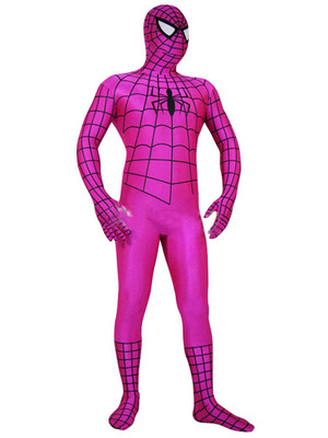 スパイダーマン 紫　男性　全身タイツ　コスチューム