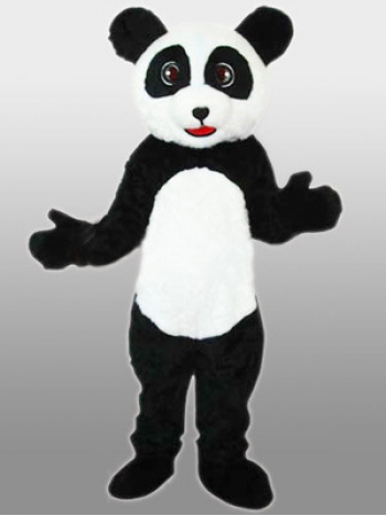 本格的 パンダ　熊猫　赤い口　着ぐるみ　変身　大人用　コスチューム
