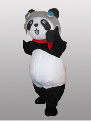 本格的 パンダ 熊猫（灰色帽子）　変身　着ぐるみ　大人用　コスチューム