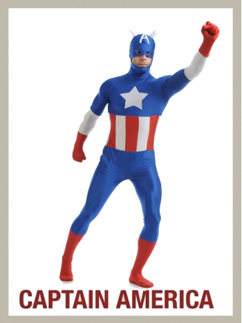 ★キャプテンアメリカ 全身タイツ ◆Capitan America スーツ サイズ豊富 サイズオーダー可能 変装 仮装 コス ハロウィン
