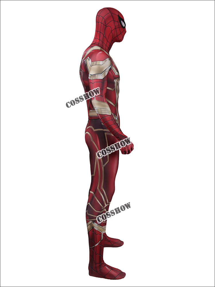 ♪Iron-SpiderMan アイアンスパイダー全身タイツ 3Dプリント 立体裁断 Spider-Man スパイダーマン衣装 コスプレ衣装 コスチューム オーダーメイド